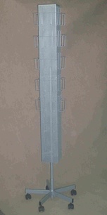 Stojak z kieszonkami wpinanymi w blachę