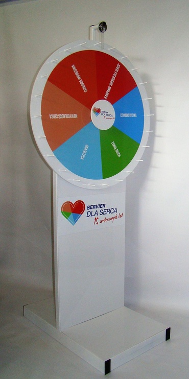 Koło fortuny z zabudową nogi