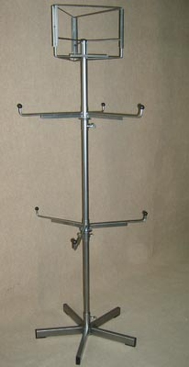 Stojak obrotowy dwupoziomowy na torby