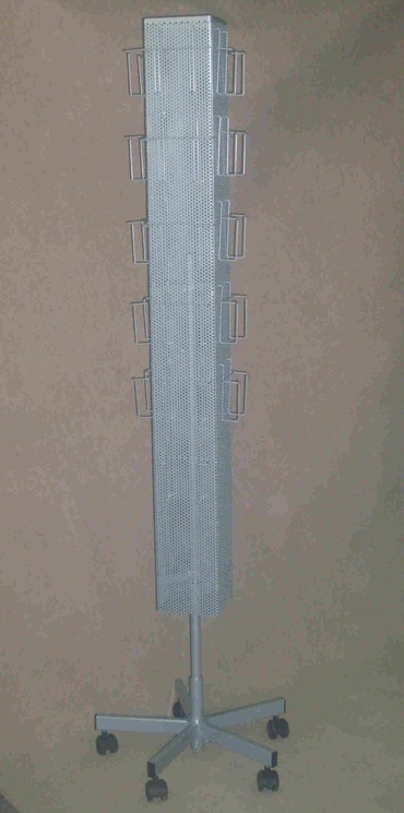 Stojak z kieszonkami wpinanymi w blachę