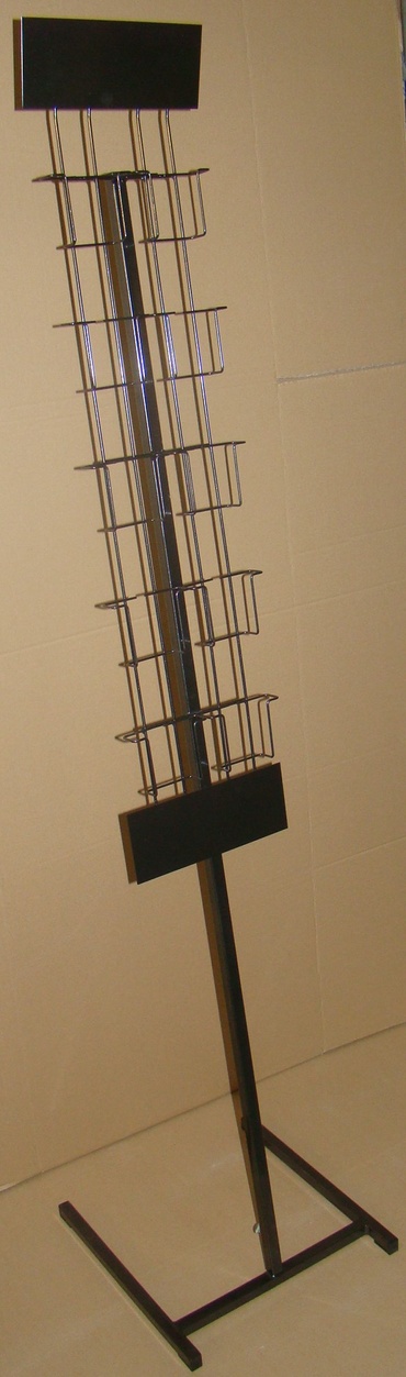 Stojak na ulotki DL + 2 blachy na naklejkę z komunikacją