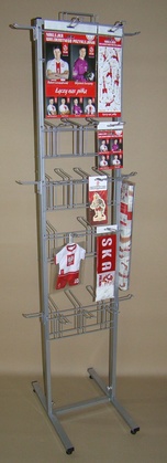 Dwustronny stojak z hakami podwójnymi