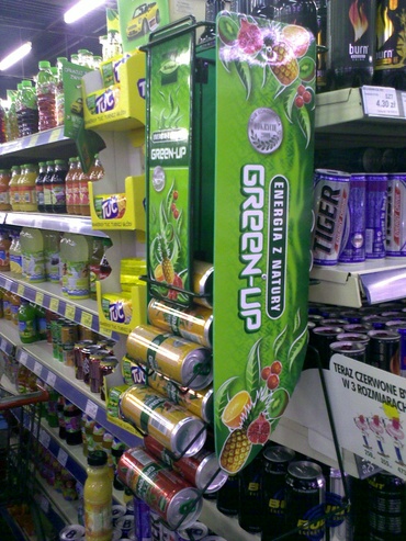 Zjeżdżalnia na puszki, z grafiką