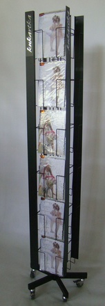 Stojak na kartki z listwami z blachy