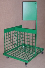 Wózek z kratą i miejscem na reklamę