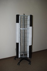 Stojak podłogowy obrotowy na mapy ozdobny